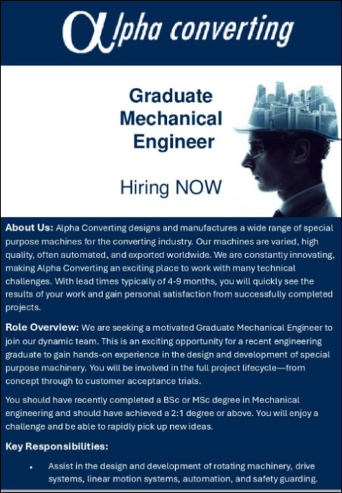 Graduate Mechanical Engineer